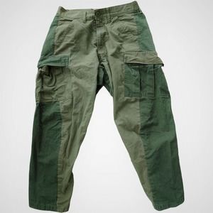 CAL O LINE Japan Men's 3-D Fatigue Pants Military Cargo Anti-fit Green Small S